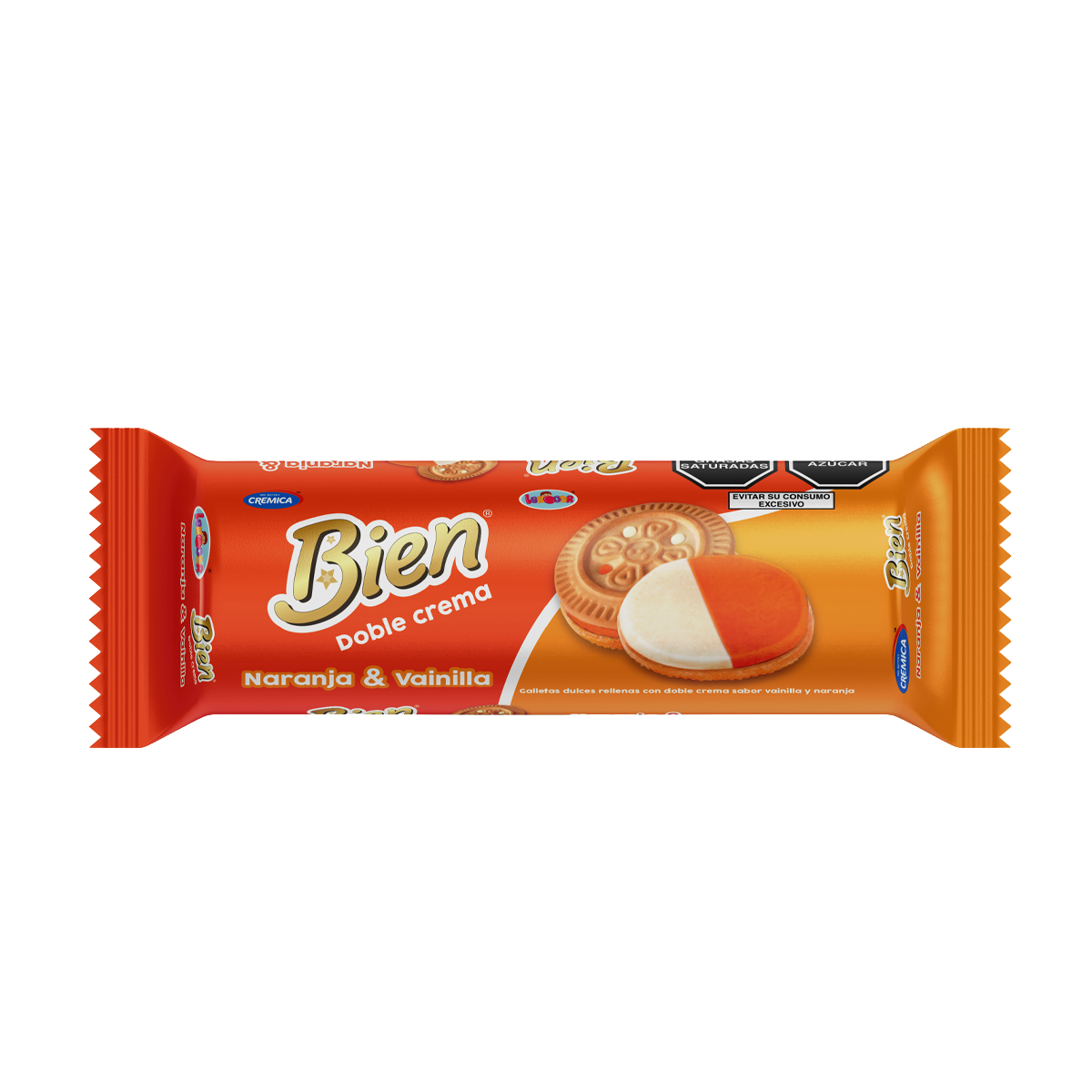 GALLETA BIEN DOBLE CREMA - NARANJA Y VAINILLA