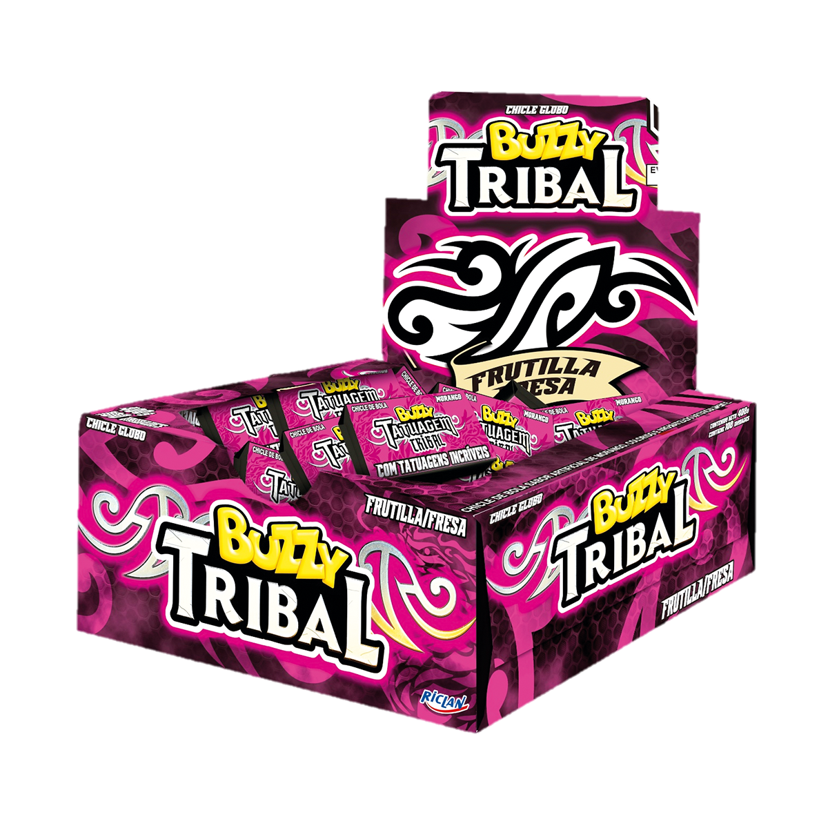 CHICLES BUZZY TRIBAL TATTO FRESA