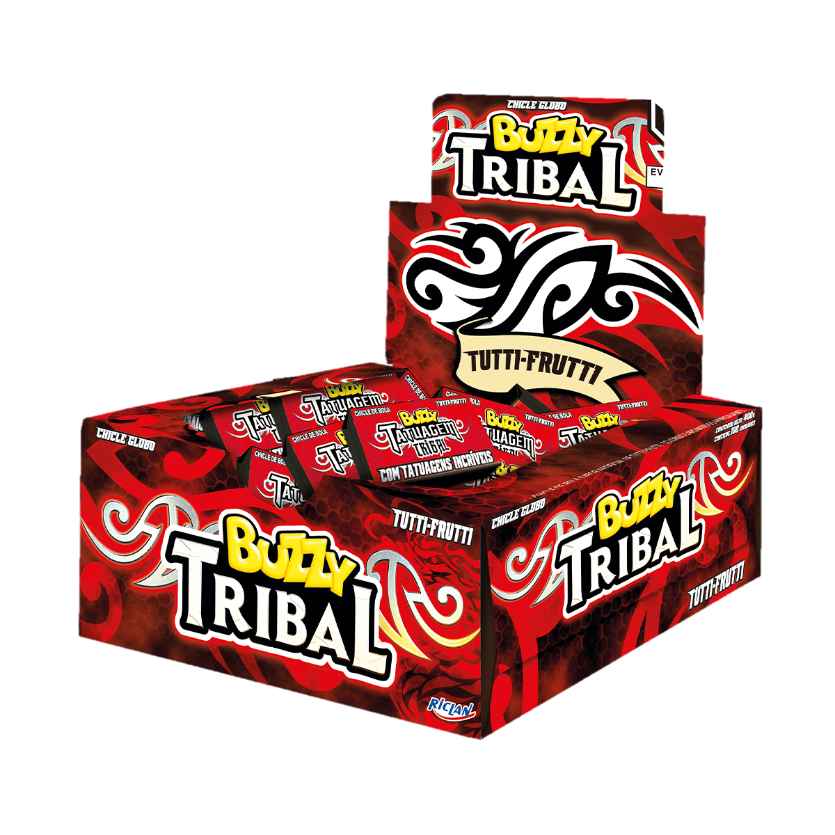 CHICLES BUZZY TRIBAL TATTO TUTTI FRUTI