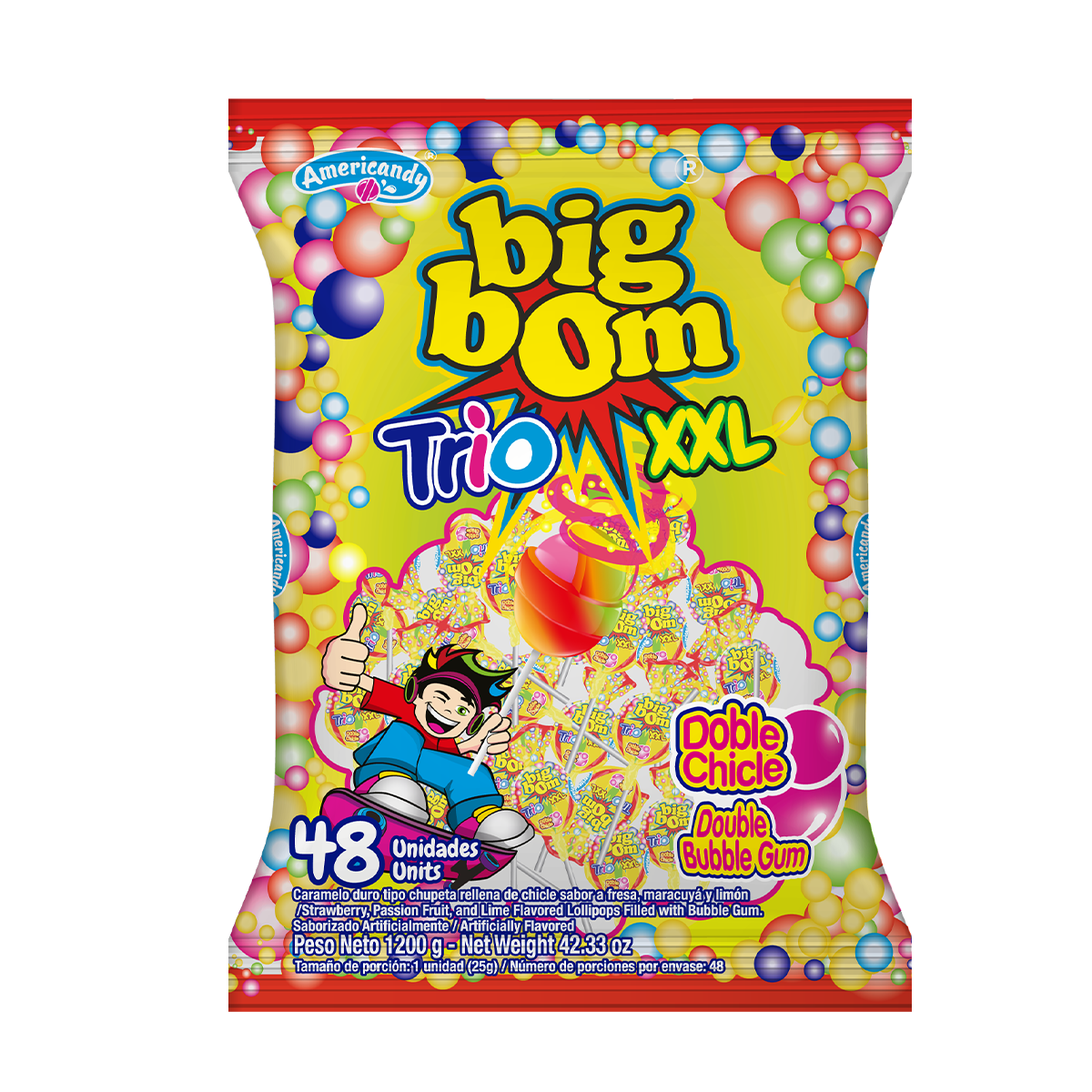 CHUPETIN BIG BOM TRIO - 48 UNIDADES