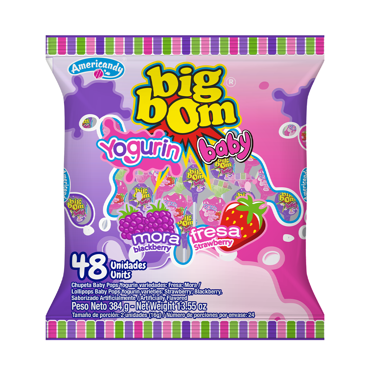 CHUPETIN YOGURIN BABY - MORA Y FRESA