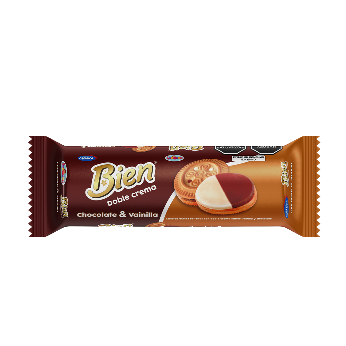 GALLETA BIEN DOBLE CREMA - CHOCOLATE Y VAINILLA