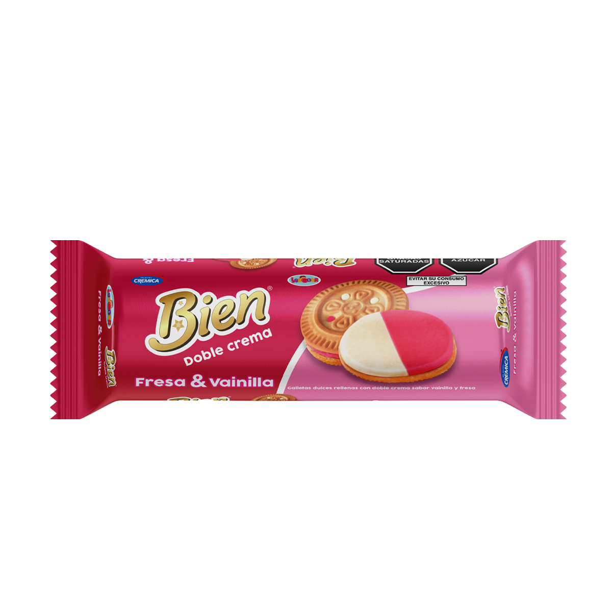 GALLETA BIEN DOBLE CREMA - FRESA Y VAINILLA