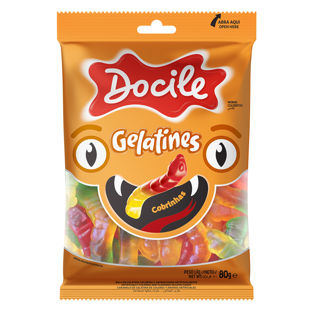 GELATINES GUSANOS - 80 g